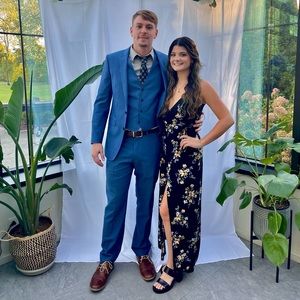 Black Floral Maxi Wrap Dress